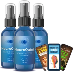 NeuroQuiet three bottles with bonuses
